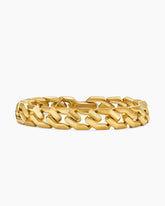Curb Chain Angular Link Bracelet in 18K Yellow Gold, 11.5mm